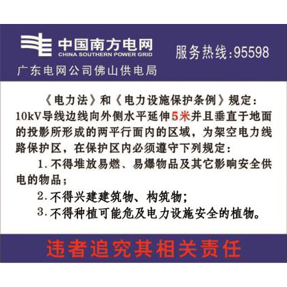 电力宣传、警示牌系列