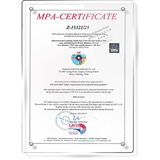 MPA‑CERTIFICATE（Z‑15321/25）