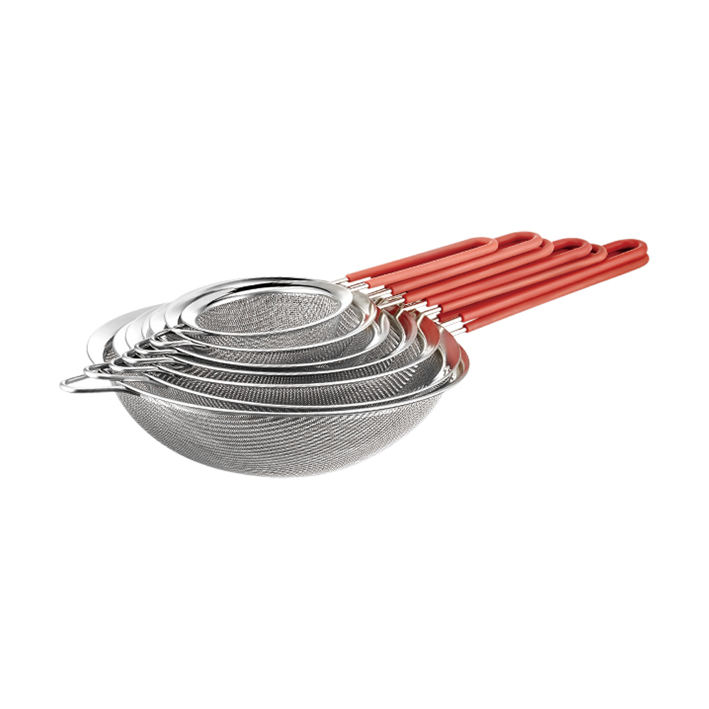 S/S 201 MESH STRAINER WITH SILICONE HANDLE