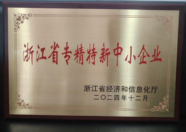 Zhejiang Province Specialized, Refined, Unique and New Small and Medium sized Enterprises