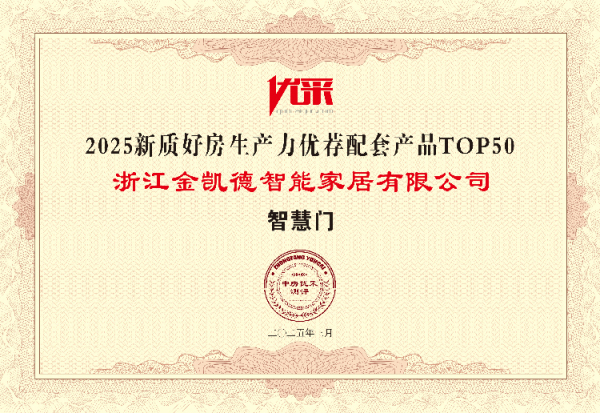 2025新质量好房生产力优荐配套产品TOP50