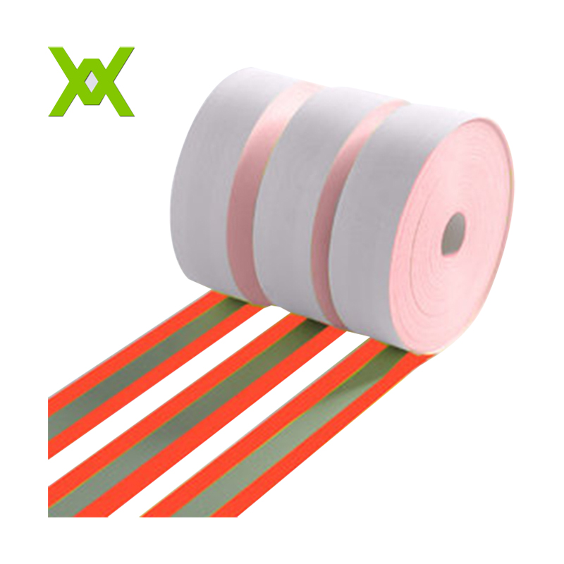 Flame resistant reflective tape orange-silver-orange WX-5001-C