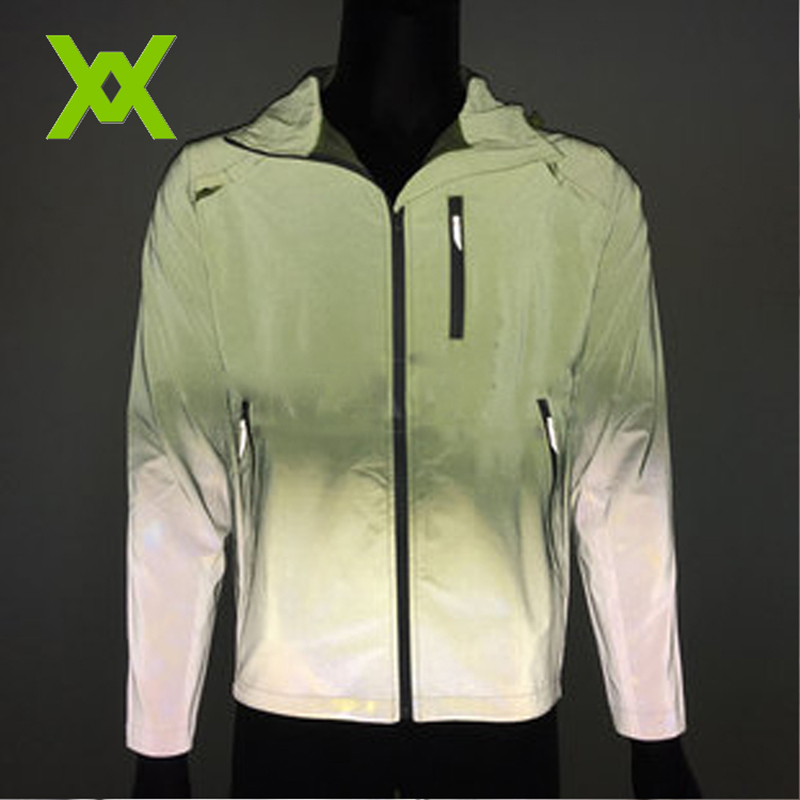 
Yellow grey gradual change reflective fabric WXG-JY01