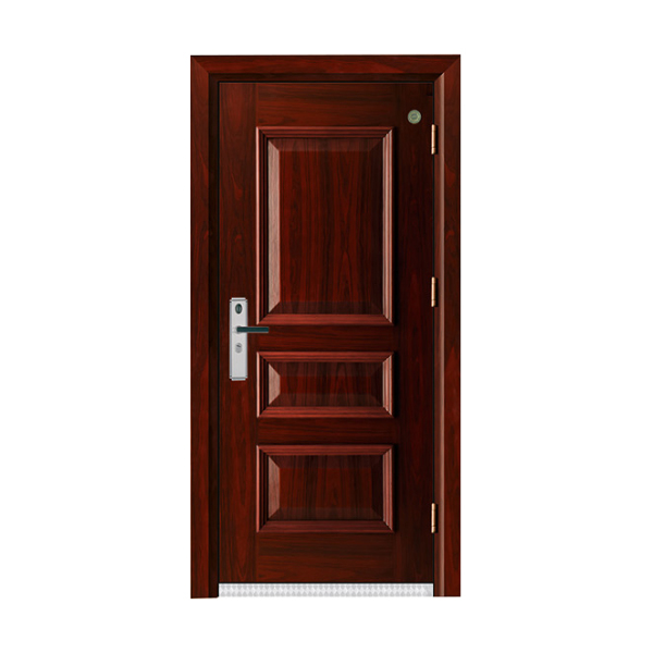Solid wood villa armored door GLL-GM-1723A Rosewood color