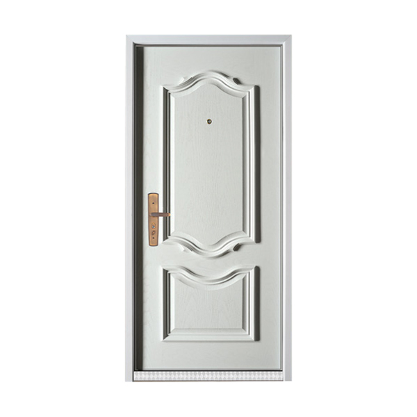 Steel wood security door GLL-S-1602H white