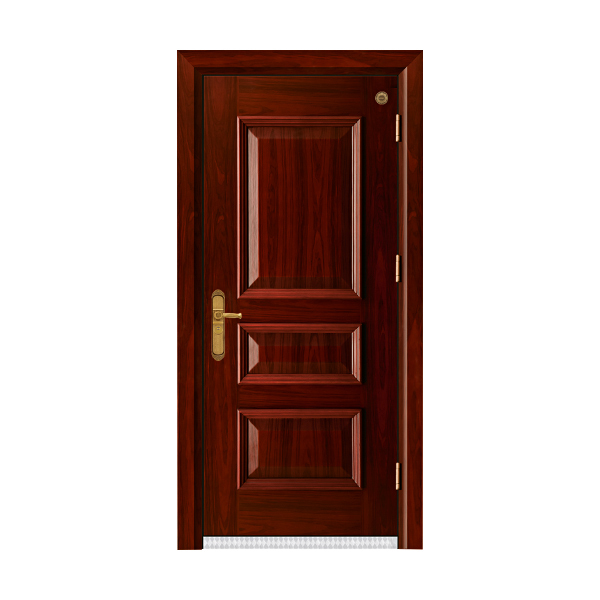Solid wood villa armored door HT-1723A（acid branch natural color）