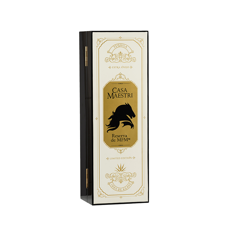 Premium Matt Lacquered Wooden Storage Packaging Box With Golden Hinge For LiquorNone