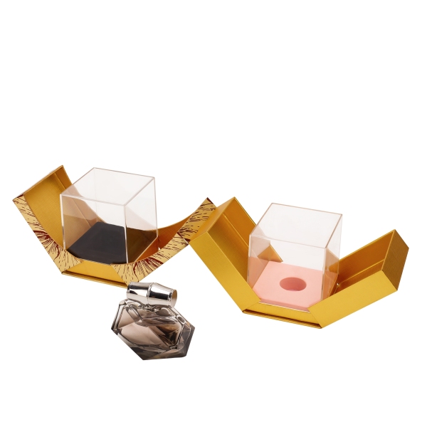 Hot Sale Golden Handmade Cardboard Packaging Box For Perfume None