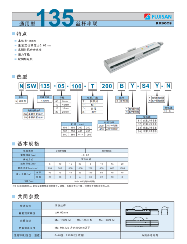 通用型135丝杆串联 通用型135丝杆