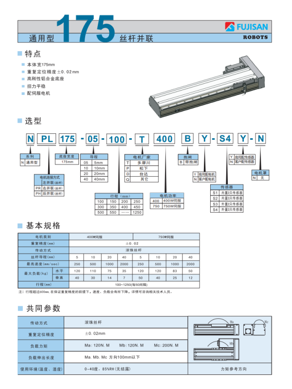 通用型175丝杆并联 通用型175丝杆