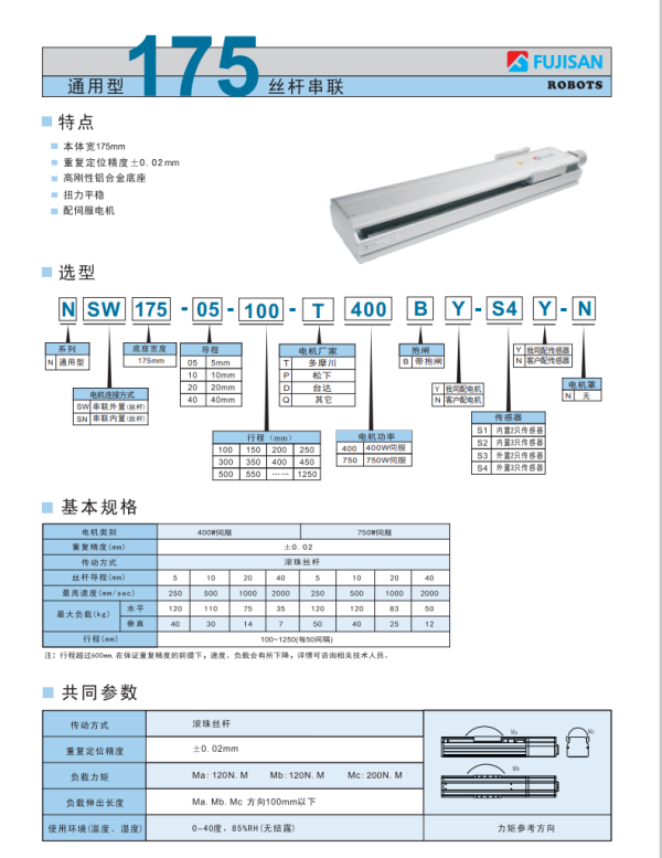 通用型175丝杆串联 通用型175丝杆
