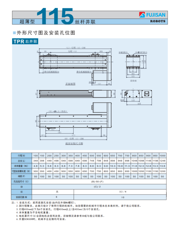 超薄型115丝杆并联 超薄型115丝杆