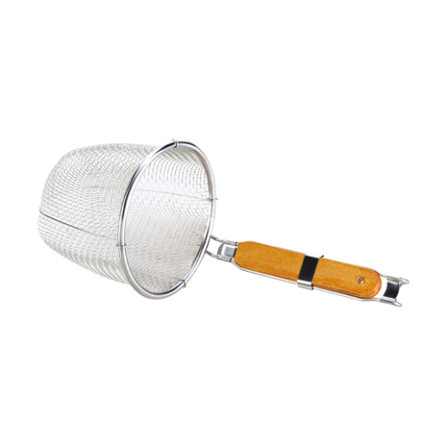 不锈钢木制手柄捞面篓 QL034