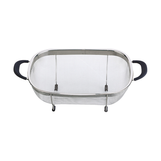 S/S Square Washing Basket With Handles QL033N