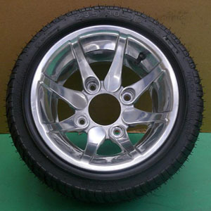 Polish alloy wheel and tyre for ATVGZY-FISH1080NP & tyre 235/30-10