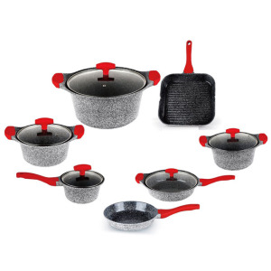 DIE-CAST ALUMINUM COOKWARE SETGZY-12PCS01