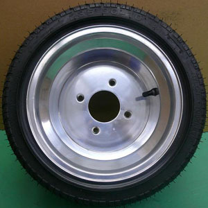 10x8 inch alloy wheelGZY-PB1080P-4H & tyre 205/30-10 or 225/45-10 or 235/30-10