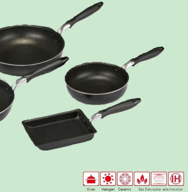 4PCS Home Cooking Aluminum Alloy 3003 Work Pan Cookware Set GZY4-3