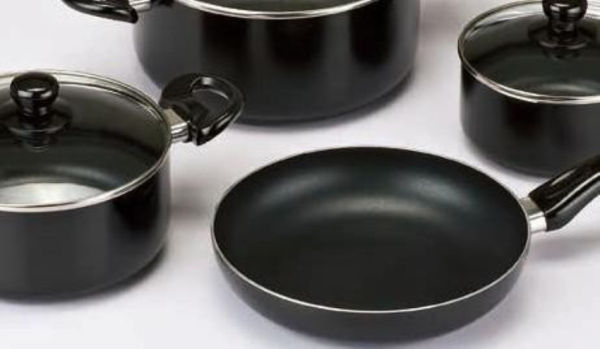 7PCS Aluminum Black Non-Stick Coating Kitchen Cookware Set GZY-2