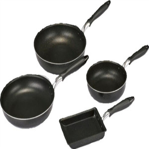 4PCS Home Cooking Aluminum Alloy 3003 Work Pan Cookware SetGZY4-3