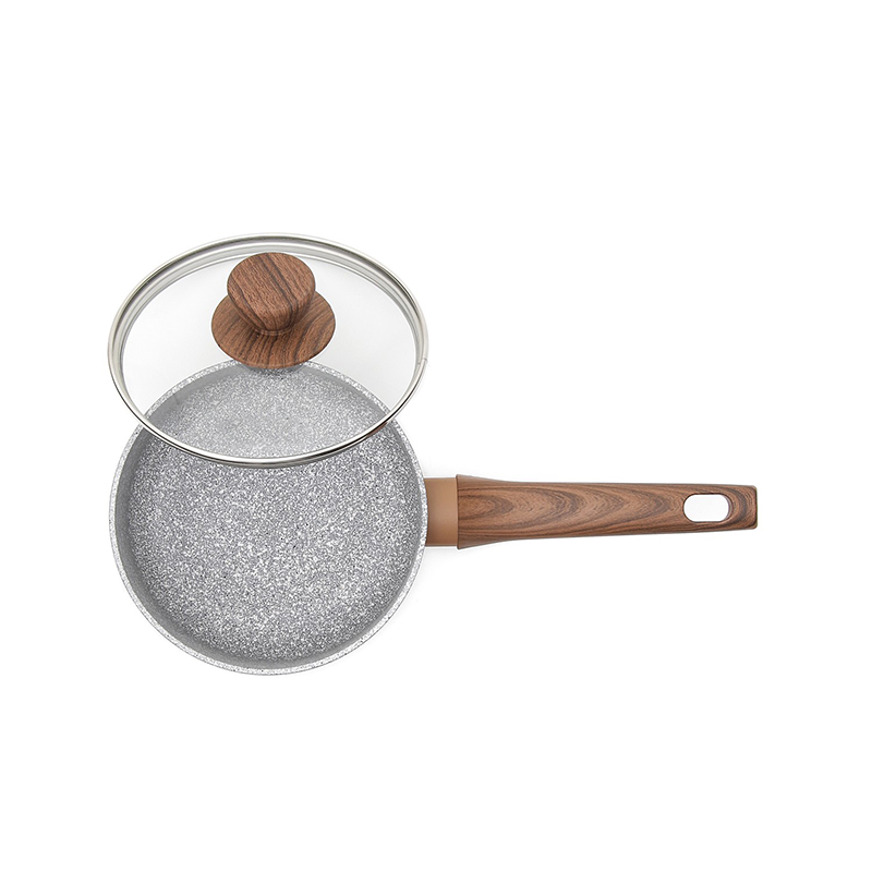 Grey Marble Coated Sauce Pan