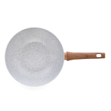 Grey Marble Coated Wok