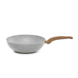 Grey Marble Coated Wok