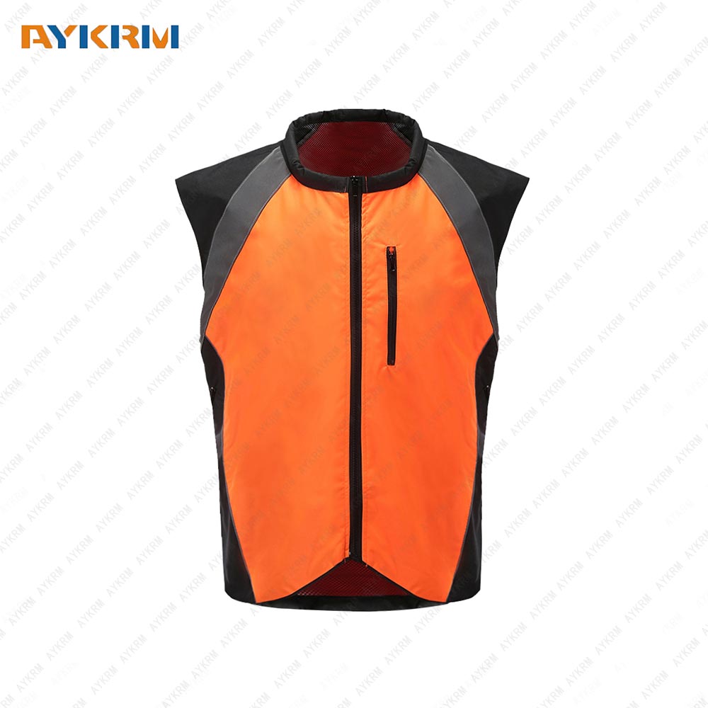 AYKRM Reflective Cycling Vest, Windproof Cycling Vest Reflective Motorcycle Safety Clothing AQ2-001