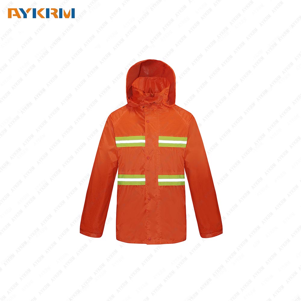 AYKRM Reflective Raincoat-safety Reflective Clothing Adult Men And Women Takeaway Electric Car Raincoat Set Protective Workwear AR-024