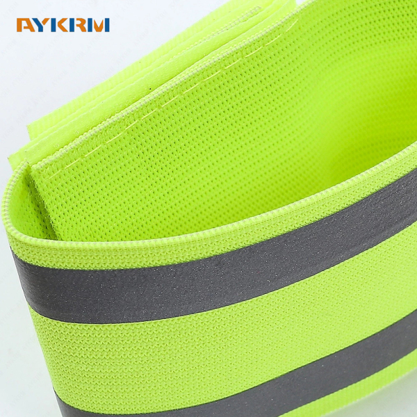 AYKRM Reflective Bands for Wrist, Arm, Ankle, Leg. High Visibility Reflective Running Gearfor Night Running Cycling Walking Bicycle. Safety Reflector Tape Straps. Bike Pants Cuff, Clip AS-106