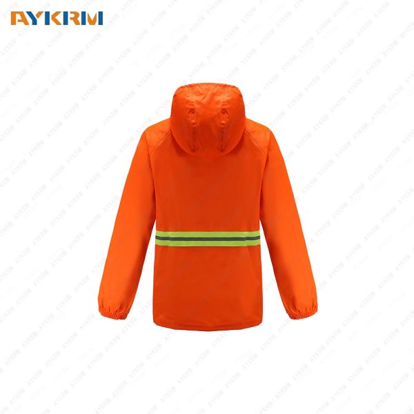 AYKRM Reflective Raincoat-safety Reflective Clothing Adult Men And Women Takeaway Electric Car Raincoat Set Protective Workwear AR-024