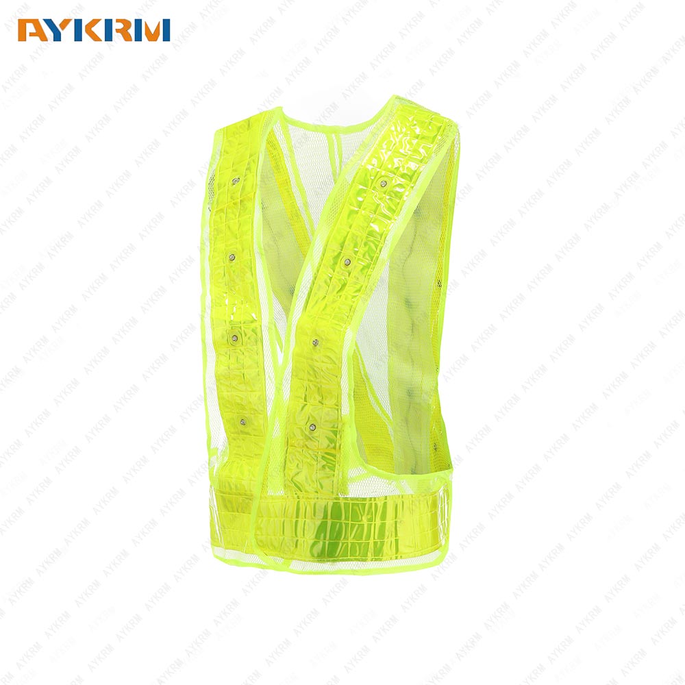 LED Reflective Vest Safety Outdoor Running High Visibility Reflector Clothing for Men, Women Best for Jogging, Biking, Walking, Motorcycle (Yellow LED Reflective Vest) 