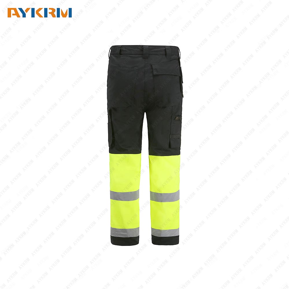 AYKRM High Viz Rain Pants for Men And Women Waterproof Work Wear Water Resistant Ansi Class2 AT1-014