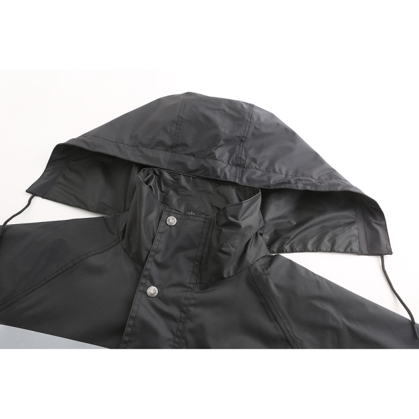 AYKRM Rainsuit Raincoat Split Reflective Top + Waterproof Pants Outdoor Riding Double Thick Men And Women Adult Set Rain Gear (Black) Rainwear Jackets AR-027