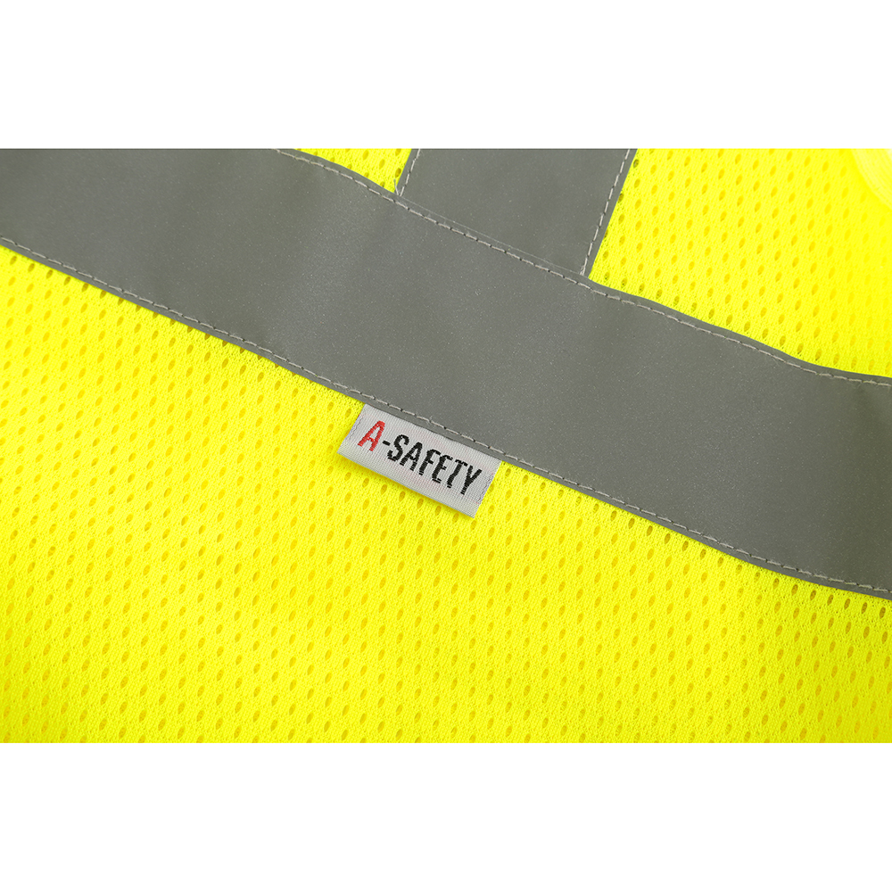 AYKRM High Visibility Reflective Safety Vest with Pockets,，Breathable Mesh, ANSI/ISEA Standard,XS-3XL APT1-011