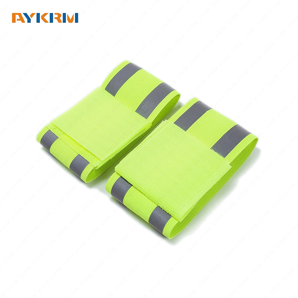 AYKRM Reflective Bands for Wrist, Arm, Ankle, Leg. High Visibility Reflective Running Gearfor Night Running Cycling Walking Bicycle. Safety Reflector Tape Straps. Bike Pants Cuff, Clip AS-106