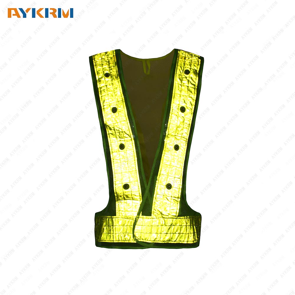 LED Reflective Vest Safety Outdoor Running High Visibility Reflector Clothing for Men, Women Best for Jogging, Biking, Walking, Motorcycle (Yellow LED Reflective Vest) 