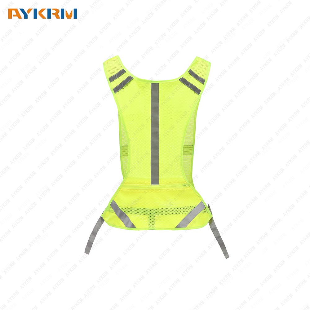 AYKRM Reflective Vest for Running or Cycling (Women and Men, with Pocket, Gear for Jogging, Biking, Motorcycle, Walking) AS8-004