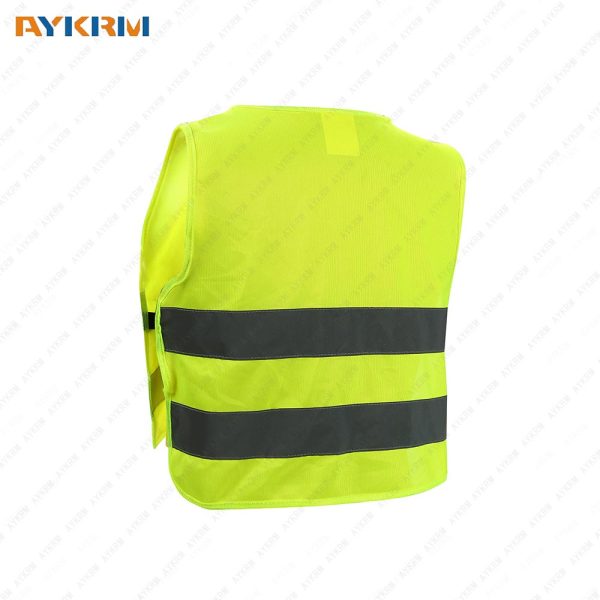 AYKRM Reflective Safety Vest | Lightweight and breathable, bright colors for child public safety, 100% polyester, Yellow, Medium, 10 PACK AW1-009