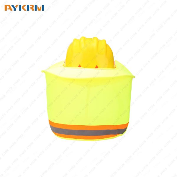 AYKRM one Pack Hard Hat Sun Shield,Full Brim Mesh Neck Sunshade for Hardhats,High Visibility,Reflective AH-010