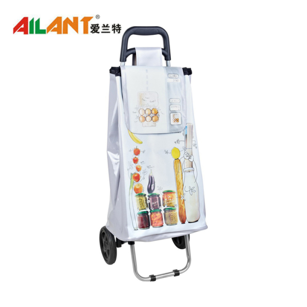 PVC Shiny fabric  shopping trolley ELD-C402-2