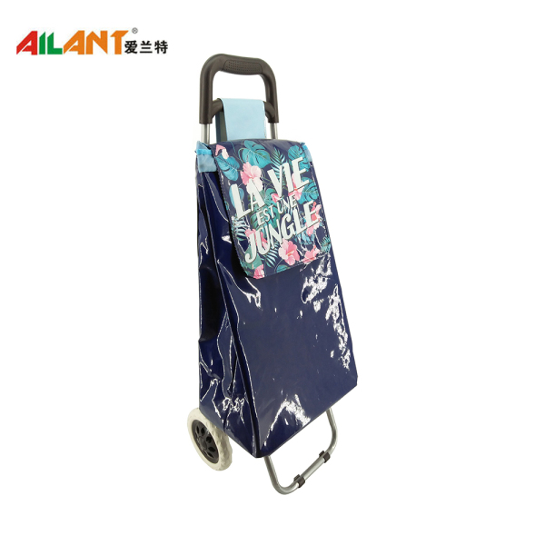 PVC Shiny fabric  shopping trolley ELD-C402-3