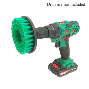 Green electric drill brush hollow 