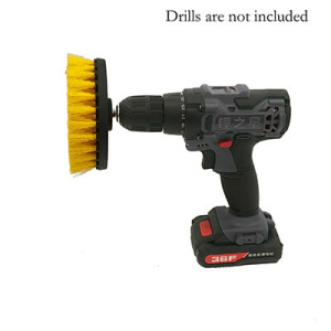 Yellow electric drill brush hollow 