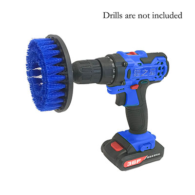 Blue electric drill brush hollow