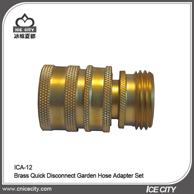 Brass Quick Disconnect Garden Hose Adapter Set ICA-12