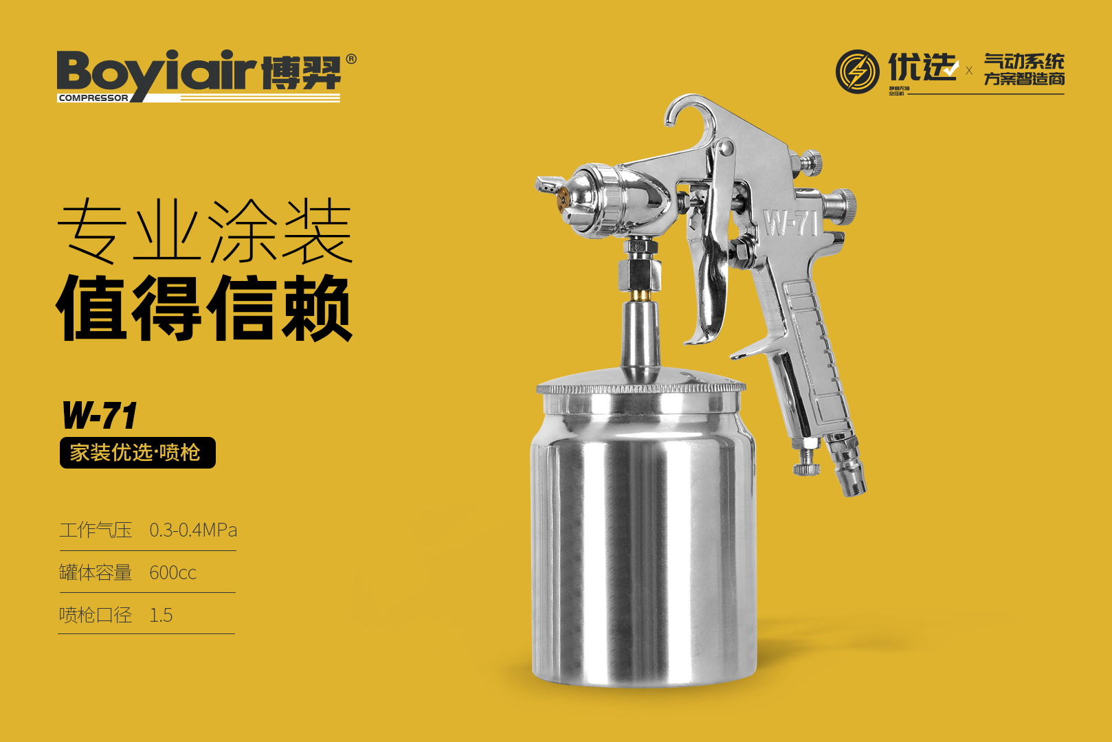 Pneumatic spray gun W-71