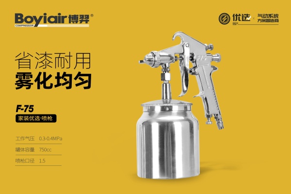 Pneumatic spray gun F75
