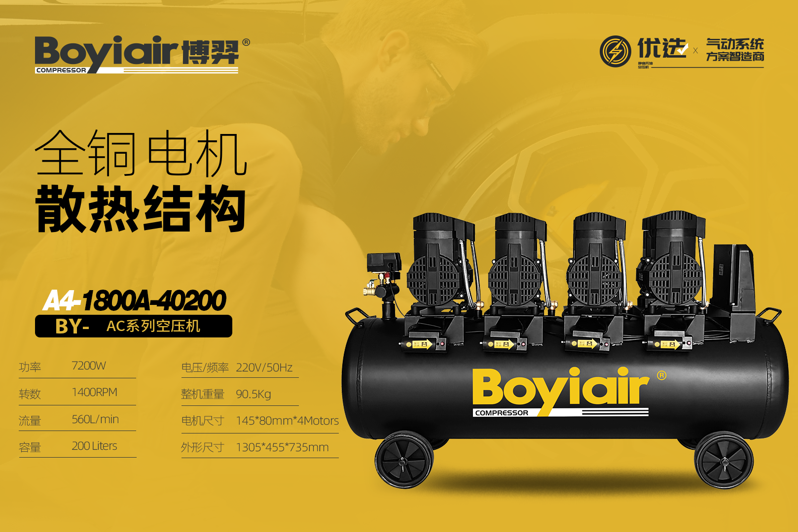 Air compressor - four-stage motor A4-1800A-40200