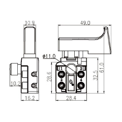 Trigger ON-OFF switch FA4-10/2D-A12